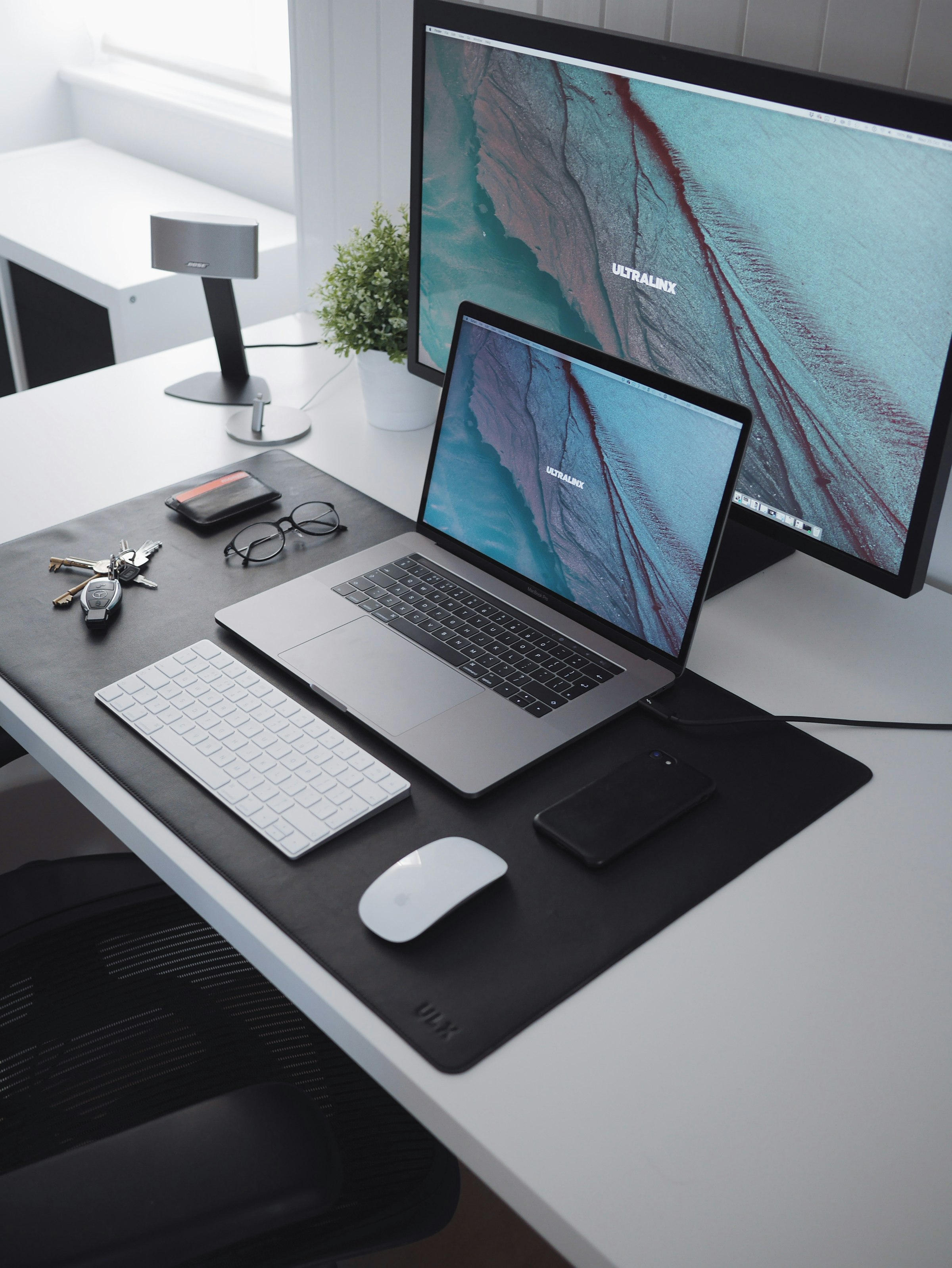 MacBook Pro on a desk setup